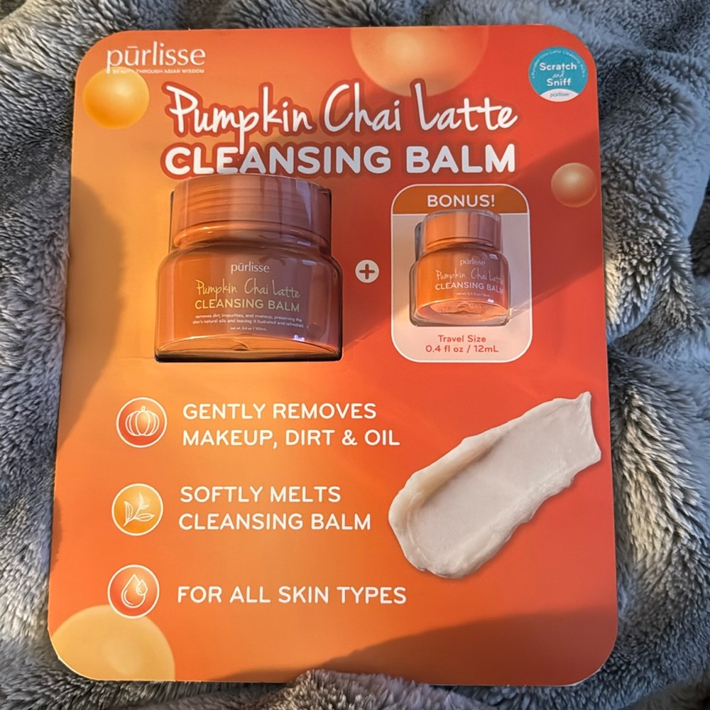 Purlisse pumpkin chai latte cleansing balm